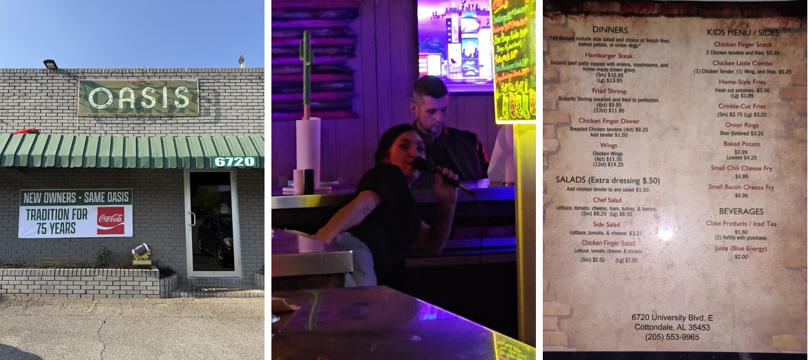Oasis Bar & Grill Menu